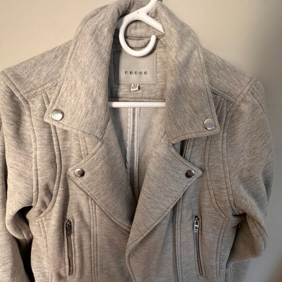 Blank NYC Heather Grey Moto Jacket Size M - Picture 2 of 7